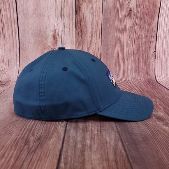 2017 Patagonia P-6 Logo Stretch Fit Hat Cap Mens Size Large Teal Blue 38098 - Picture 6 of 16